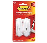 Command 3m Self-adhesive Hook Utility Medium C/2 White/Chrome