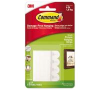 Command 5/8" x 2 1/8" Removable Picture Hanging Strips, Set of 4, White