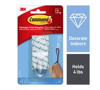 Command 6-packages of Large Hook Decorate Damage-Free Holds 4 lbs (17093CLRES)