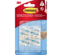 Command Adhesive Strip Mini Hooks Clear Pack of 6
