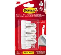 Command™ 17067-9VP White Wire Hooks Value Pack (Pack 9)
