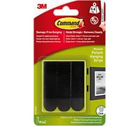 Command Adhesive Strips Black 17201BLK Pack of 4