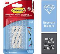 Command Adhesive Strips Transparent 13 mm (W) x 0.006 m (L) Plastic 17026CLR Pack of 20