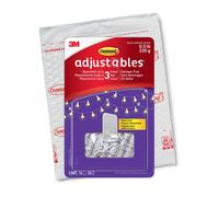 Command Adjustables Repositionable 1/2 lb Clips 16 Hooks 36 Strips/Pack