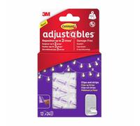 Command Adjustables Repositionable Clips 12 Clips + 24 strips/PK 17840CLR-12UKN