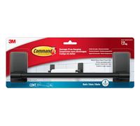 Command Bath Hand Towel Bar, Matte Black - 1 Towel Bar + 4 Water-Resistant Strips - Damage Free Hanging for Towels - Holds up to 1.3 kg