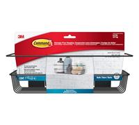 Command Bath Shower Caddy and 4 Water-Resistant Strips, Matte Black