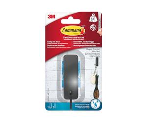 Command BATH43-MB-FESIP Bathroom Medi BATH43, Matt Black, 1 Hook 2 Strips, Black
