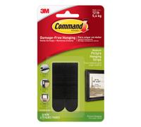 3M Command Medium Picture Hanging Strips (17201BLK) - Black - 4 Sets/Pack