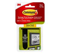 Command Black Picture Hanging Strips, 12 Pairs (24 Strips), Medium, Decorate Damage-Free (17204BLK-12ES)