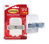Command Broom Gripper, 1 Broom Holder and 2 Adhesive Strips, Suitable for Storing Brooms and mops up to 1.8 kg