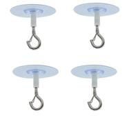 Command Ceiling Hooks for Hanging Plants - Heavy-Duty Adhesive Hooks, No Drill Sticky Hangers for Bird Feeders, Lanterns, Wind Chimes, Planters - 4 Pack