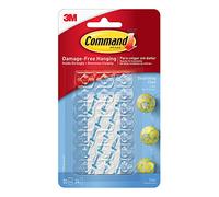 Command Christmas and Fairy Light Decoration Clips, 60 Clips, Transparent, 1