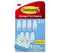 Command CL091-7NA Clear Medium Hooks Utility, M