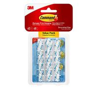 Command Clear Decorating Clips with Clear Strips Value Pack (17026CLR-VP)