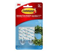 COMMAND CLEAR MEDIUM HOOKS 2 PACK HOLDS 900G
