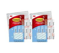 Command Clear Medium Wire Toggle Hooks, 20 Hooks and 24 Strips, Holds Up to 2 lb Each, Damage-Free Hanging for Stockings, Ornaments, Garland, Keys, Holiday Decor