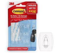 Command Clear Mini Hooks 17006CLR in White Command White