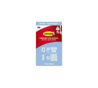 Command Clear Mini Hooks with Clear Strips, Multi Pack of 30 Hooks + 32 Adhesive Strips - Indoor Use - Suitable for Hanging Items up to 225g - Damage