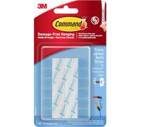 Command Mini Clear Refill Strips for Command Decorating Clips - 40 Adhesive Strips - Hanging Clips for Decorations and Fairy Lights - Damage Free Hanging
