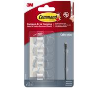 Command Clear Round Cord Clips, 4 Clips and 5 Adhe