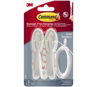 Command Cord Bundlers, White - 2 Bundlers, 3 Adhes