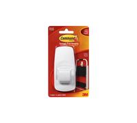 Command Damage Free Utility Hook - Self-Adhesive Rubber Resin, Holds Up to 3kg, Includes 1 Hook and 4 Large Strips