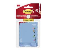 Command Decorating Clips, 40 Mini Hooks and 48 Small Strips, Transparent | Value Pack, Adhesive Clips for Hanging Fairy Lights, String Lights, Small Decorations, Cables and Cords, Damage-Free