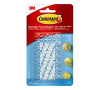 Command Decorating Clips, Clear, 20-Clip, 6-Pack