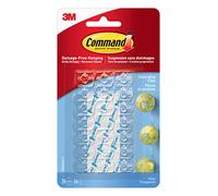 Command Decorating Clips, Mini, Clear, 20 Clips 24 Mini Strips, 17026CLR-C