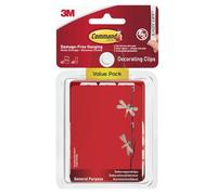 Command Decoration Clips for Christmas and Fairy Light - White, Value Pack