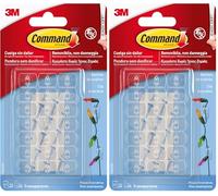 Command Decorative Hooks Transparent Strips 17026CLR, Colorless, Mini (Pack of 2)