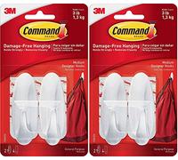 Command Designer Hooks BP1PTF, Medium, White, 4-Hooks