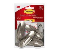 Command Designer Hooks Value Pack, Brushed Nickel