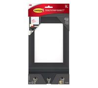 Command Dry Erase Message Center, Slate, 1-Message Center with Key Hooks, 8-Medium Strips, Great for dorm decor