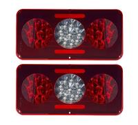 Command Electronics Surface Mount LED Rear Lights with Integrated Reflector - Polycarbonate Lens - CSA Certified for USA and Canada - 12V Utility Surface Mount Light - Pack of 2
