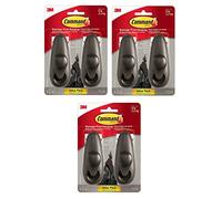 Command Forever Classic Metal Hook, Large, Oil Rubbed Bronze, 6-Hooks (FC13-ORB-2ES)