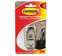 Command Forever Classic Metal Hook, Medium, Brushed Nickel, 1-Hook (FC12-BN-ES) by Command