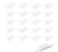 Command Hook Self Adhesive Cable Clips, 20 Pack 4x6cm Christmas Light Hooks, Adhesive Cable Clips for Outdoor Light Hooks, Gutter Clips for Outdoor Lights, Command Strips Heavy Duty