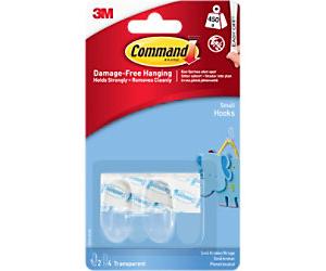 Command Hook Strips Transparent Plastic 17092CLR Pack of 2