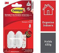 Command Hook Strips White 25 mm (W) x 0.022 m (L) Plastic 17082 Pack of 2