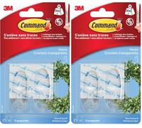 Command Hooks, 17091CLP, Transparent, Medium (Pack of 2)