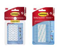 Command Hooks, Extra Value Bundle Pack of 40 Clips and 88 Small Adhesive Clear Refill Strips, for Christmas Decorations and Fairy Lights