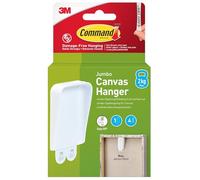 Command Jumbo Canvas Hanger, White, 1 Hook and 4 Adhesive Strips
