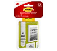 Command Large Picture Hanging Strips-White 12 Sets/Pkg