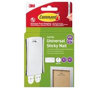 3M Command Steel Effect Jumbo Single Picture Hanging Sticky Nail (Holds)3.6Kg