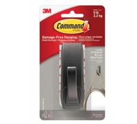 Command 3M 390435 051131982345 Modern Reflections Metal Hook and 2 Strips, Oil Rubbed Bronze, L