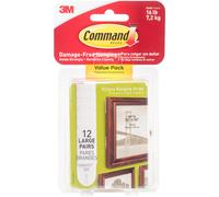 Command Large Picture Hanging Strips-White 12 Sets/Pkg