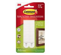 Command Large Picture-Hanging Strips, White, 16-Strips