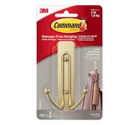 Command™ Large Satin Brass Wire Hook